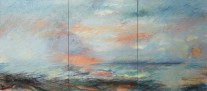 Tidal Triptych #311  |  24″ x 54″  |  Acrylic & Oil on Canvas