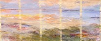 Seascape Scroll #4  |  19” x 46”  |  Acrylic & Oil on Canvas