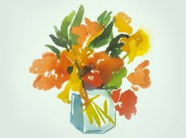 “Nasturtuims”  |  11” x 14″  |  Watercolor & Pencil on Paper